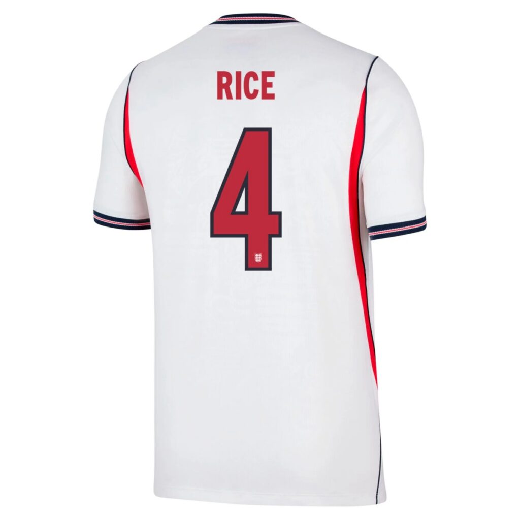 Rice #4 England Home Jersey World Cup 2026 - Cancha Kits