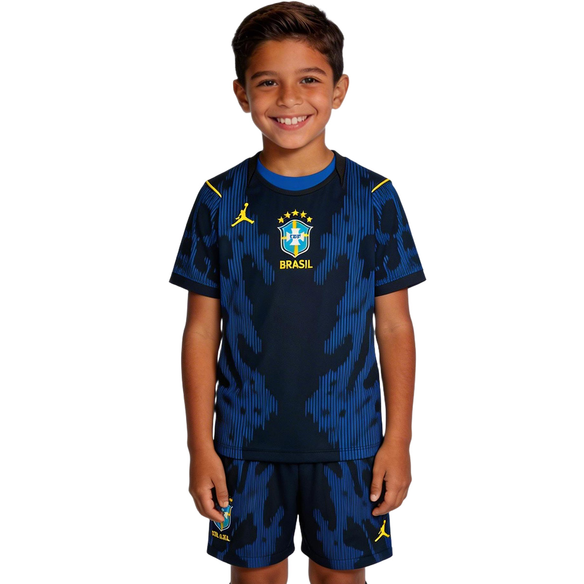Kids Brazil Away Jersey Kit World Cup 2026 — Brazil Kids Jersey Kit 2026