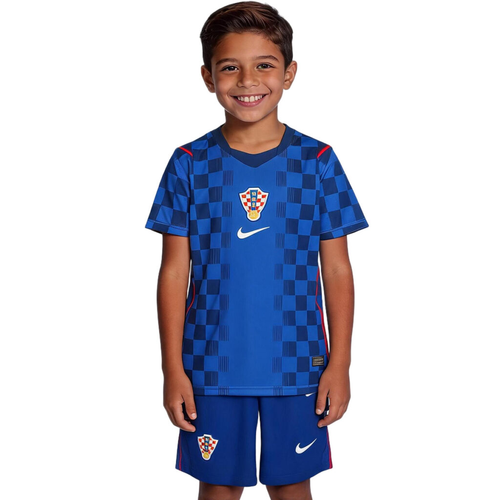 Kids Croatia Away Jersey Kit World Cup 2026 - Cancha Kits