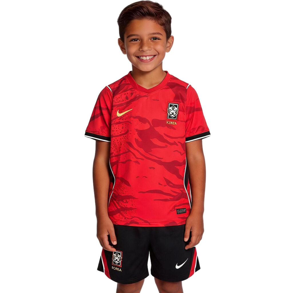 Kids South Korea Home Jersey Kit World Cup 2026 - Cancha Kits