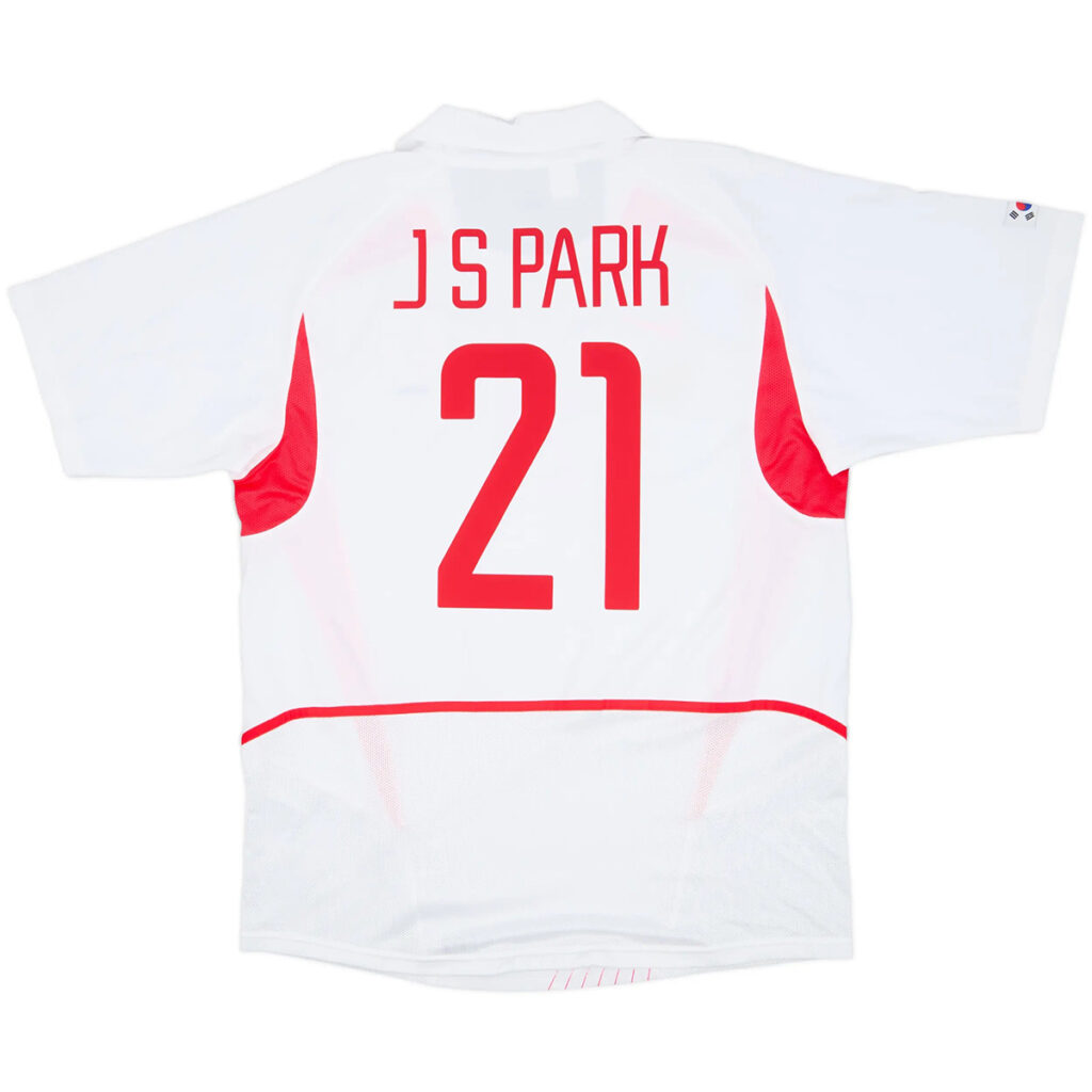 J S Park #21 Retro South Korea Away Jersey World Cup 2002 - Cancha Kits