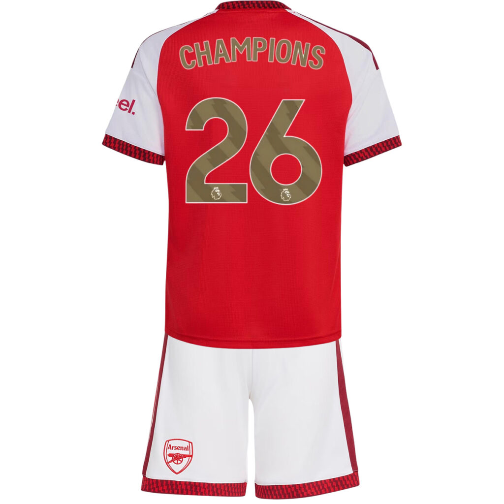 CHAMPIONS #26 Kids Arsenal Home Jersey Kit 2026/27 - Cancha Kits