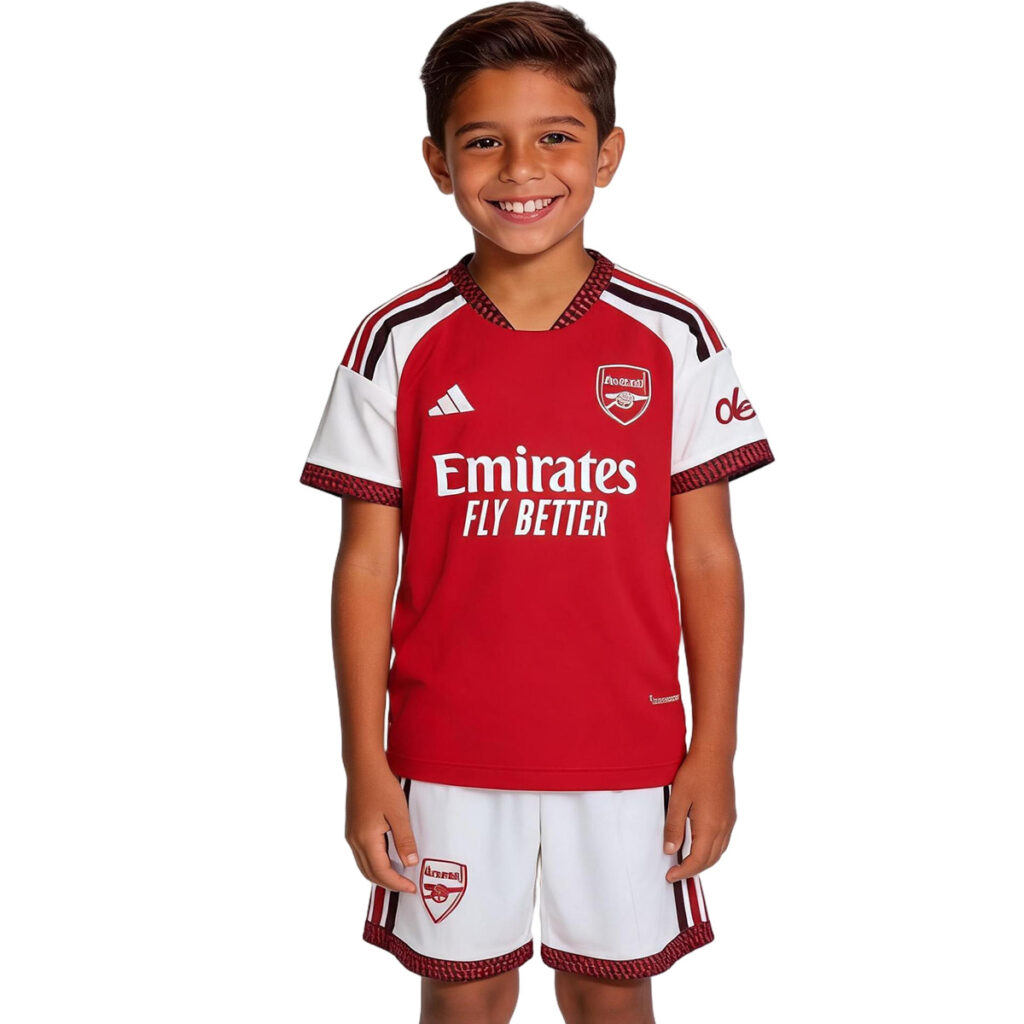 Kids Arsenal Home Jersey Kit 2026/27 - Cancha Kits
