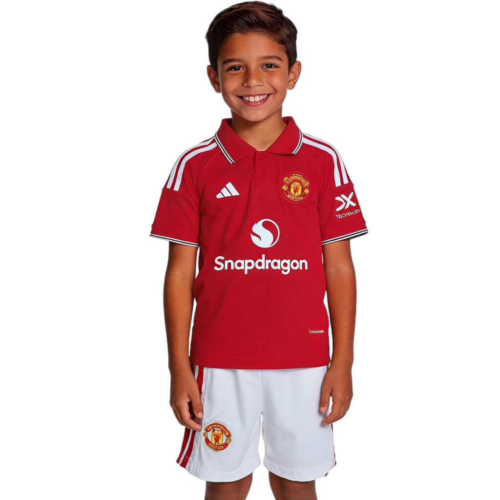 Kids Manchester United Home Jersey Kit 2026/27