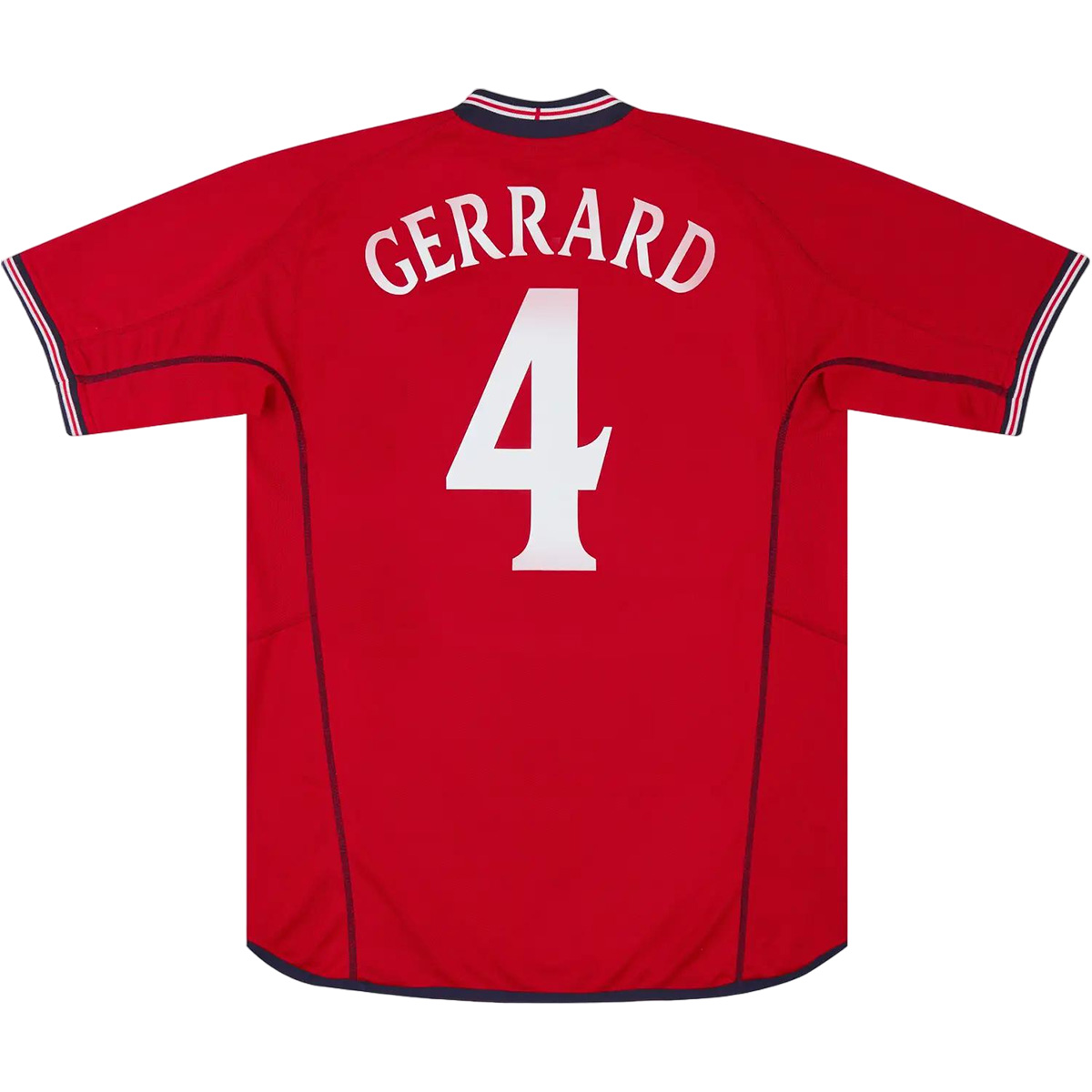 Gerrard #4 Retro England Away Jersey World Cup 2002 — England Retro Player Jerseys 2002