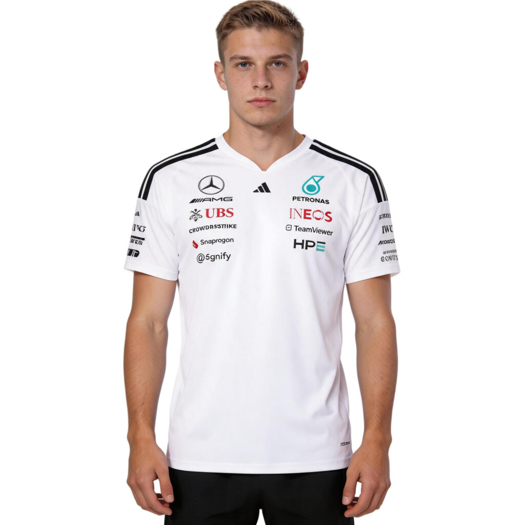Mercedes AMG Petronas F1 White Team Driver T-Shirt 2026 - Cancha Kits