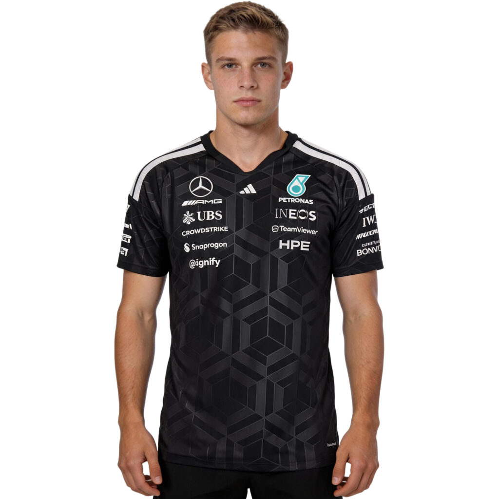 Mercedes AMG Petronas F1 Black Team Driver T-Shirt 2026 - Cancha Kits