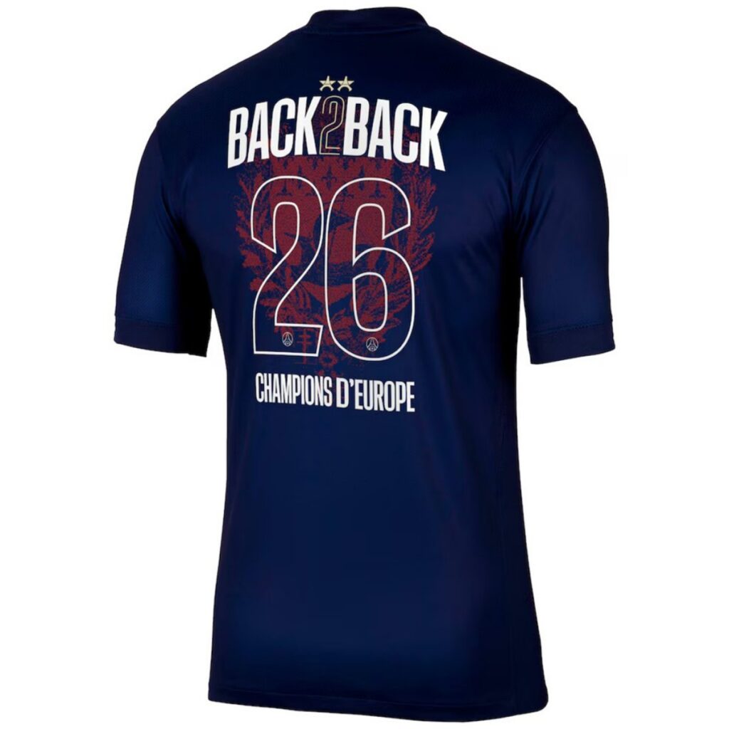 Champions of Europe #26 PSG Home Jersey 2025/26  – 2  Stars - Cancha Kits