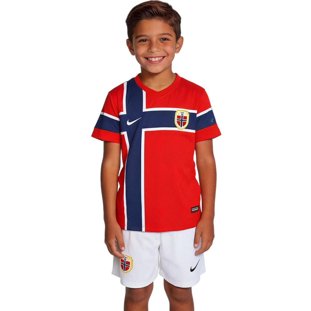 Kids Norway Home Jersey Kit World Cup 2026 - Cancha Kits