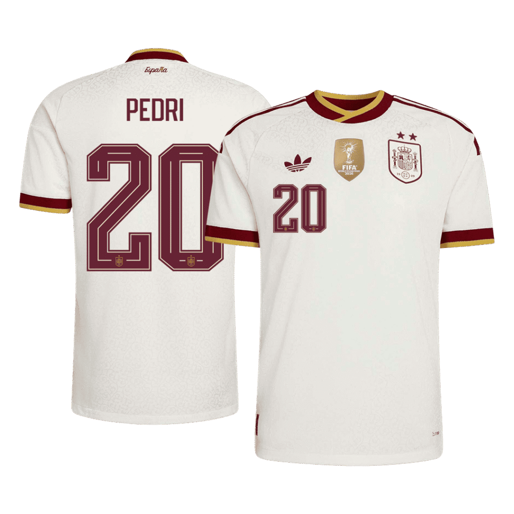 PEDRI #20 Spain Away 2 Star Match Jersey Player Version 2026 - Cancha Kits