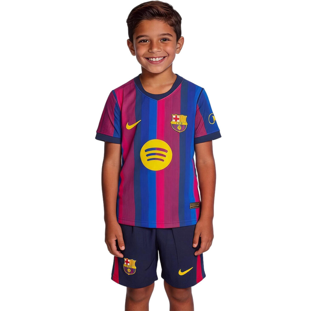 Kids Barcelona Home Match Jersey Kit Player Version 2026/27 - Cancha Kits