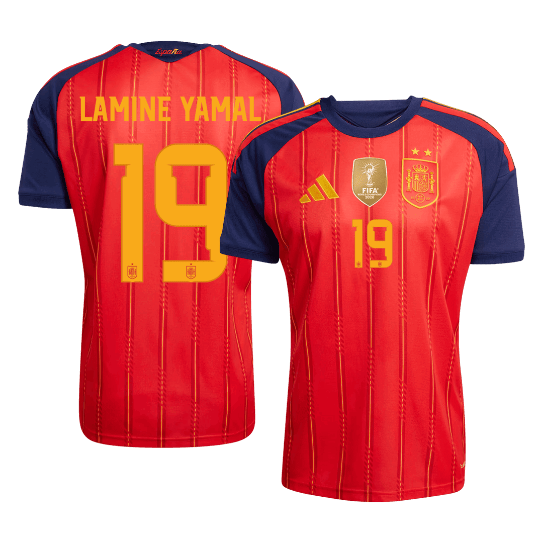 LAMINE YAMAL #19 Spain Home Winners 2 Star Match Jersey Player Version 2026