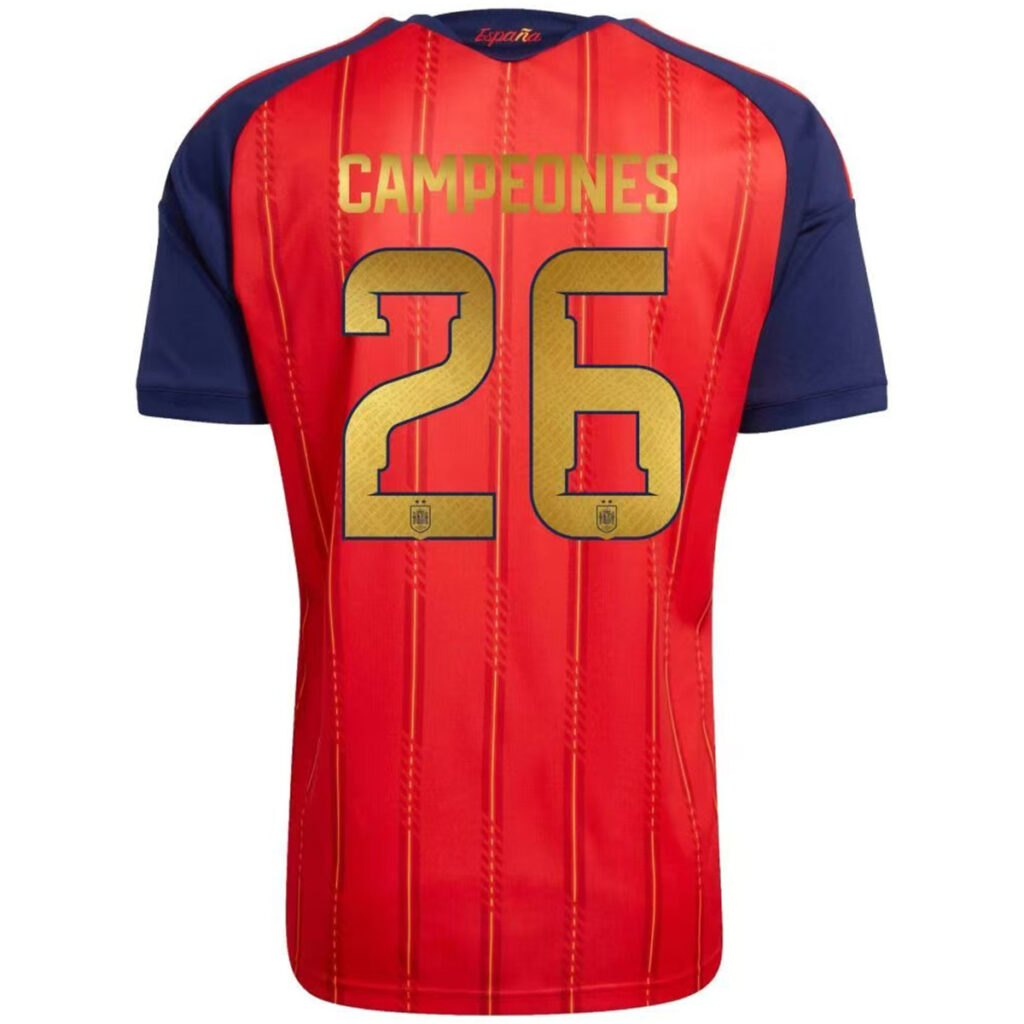 CAMPEONES #26 Spain 2026 World Cup Winners 2 Star Home Match Jersey – Player Verison - Cancha Kits