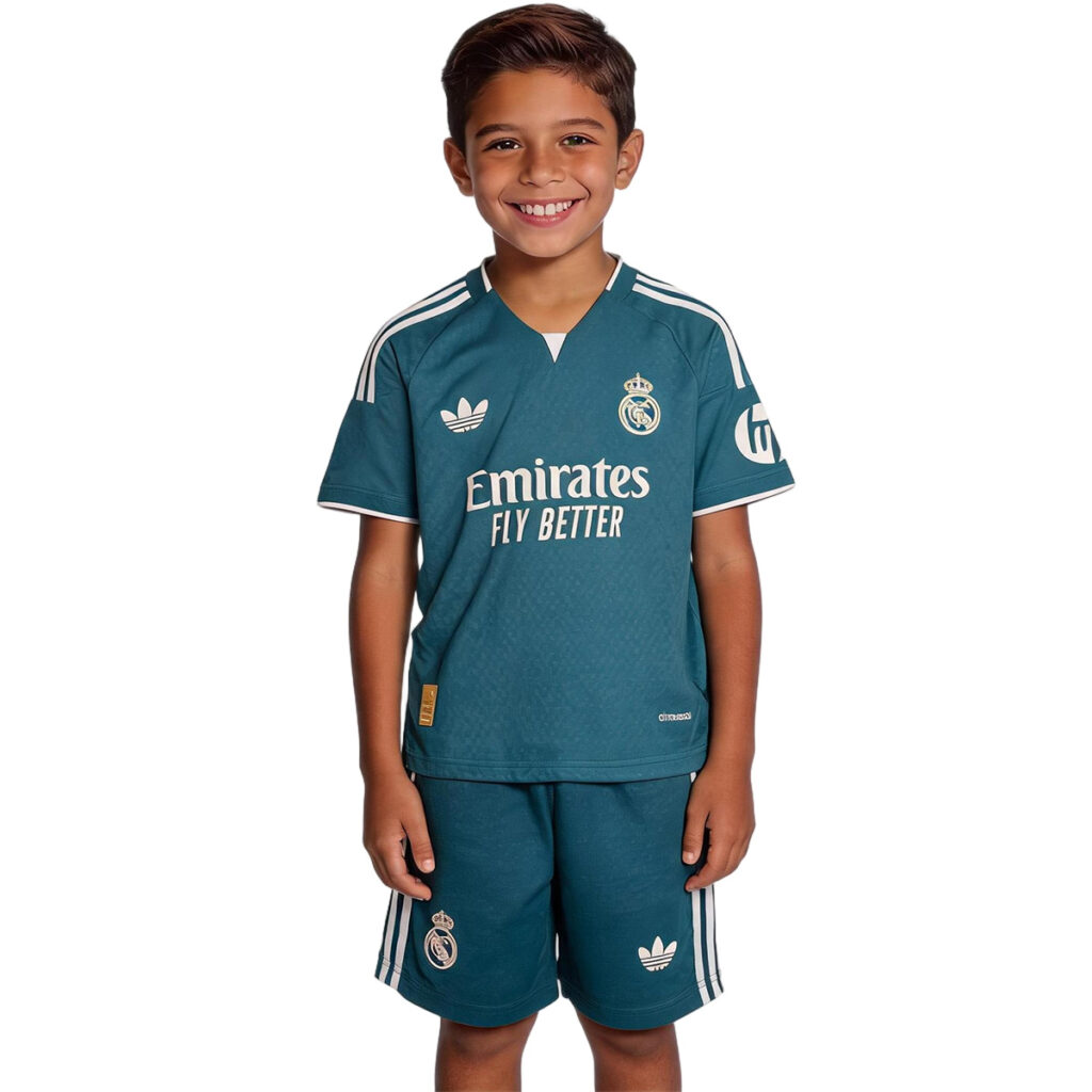 Kids Real Madrid Away Match Jersey Kit Player Version 2026/27 - Cancha Kits