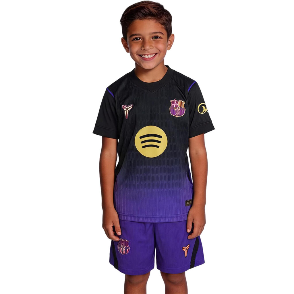 Kids Barcelona Away Match Jersey Kit Player Version 2026/27 - Cancha Kits