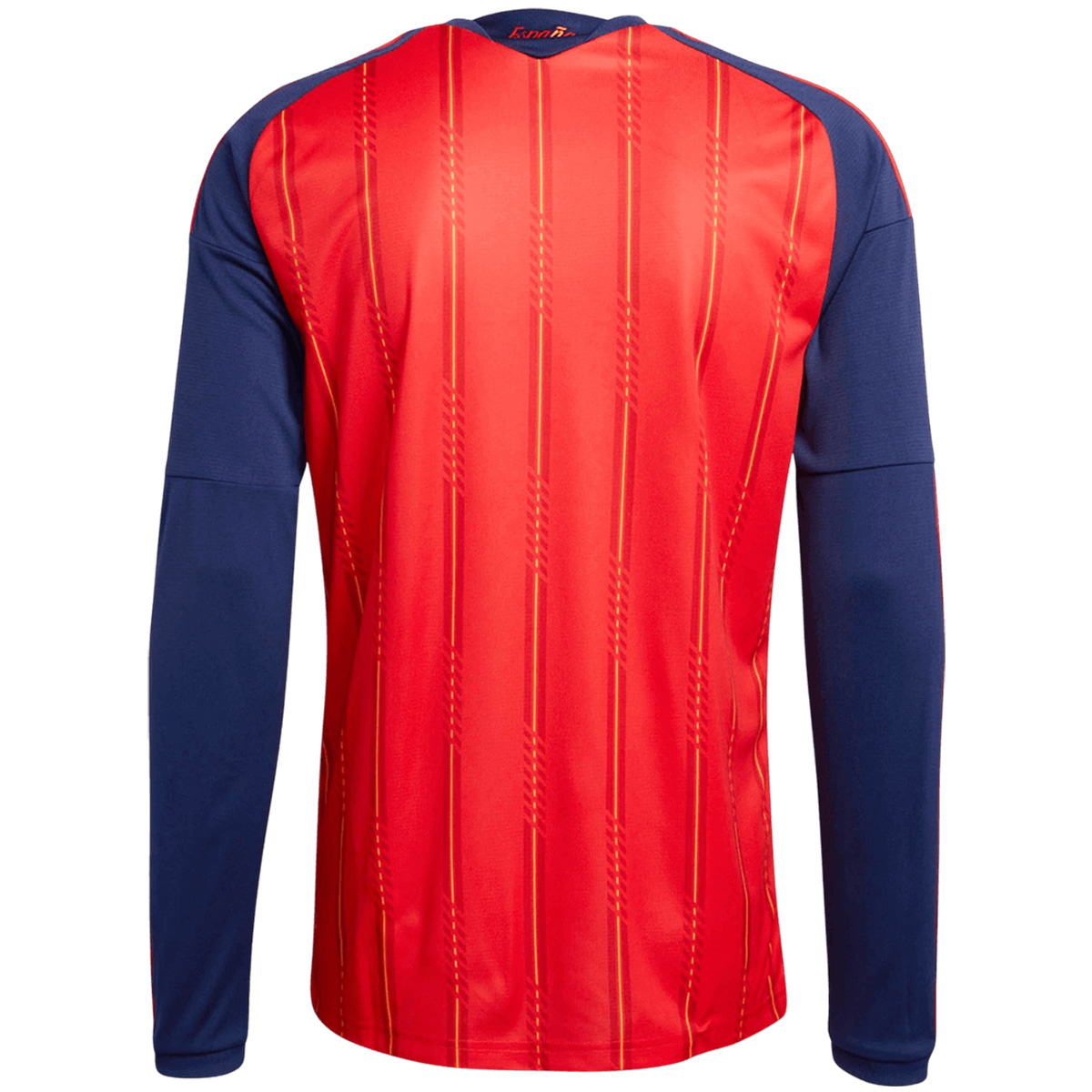 Spain 2026 World Cup Winners 2 Star Home Long Sleeve Jersey (back view)