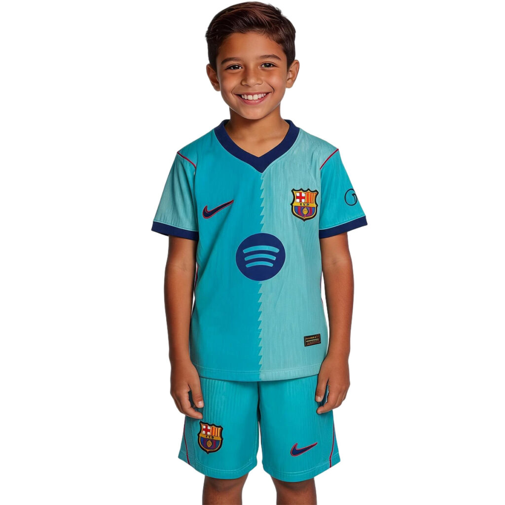 Kids Barcelona Third Match Jersey Kit Player Version 2026/27 - Cancha Kits
