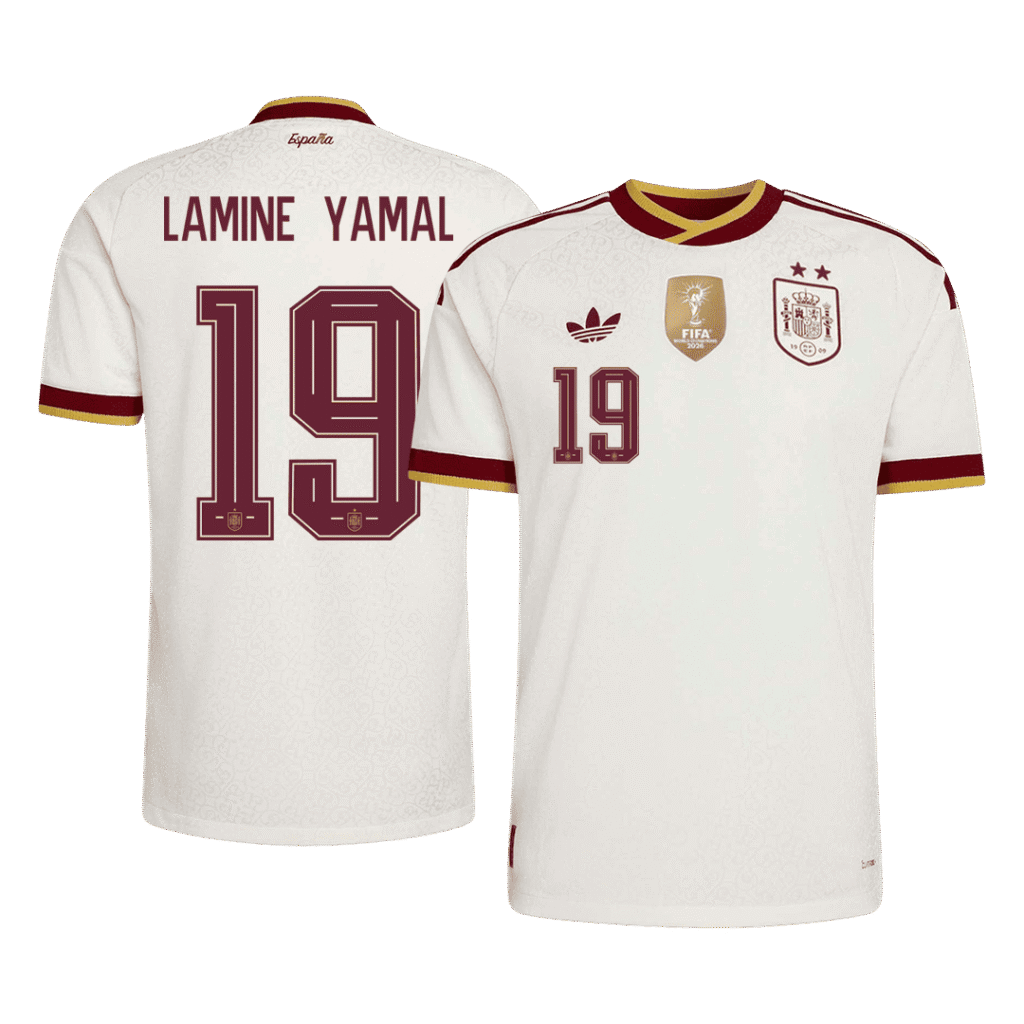 LAMINE YAMAL #19 Spain Away 2 Star Match Jersey Player Version 2026 - Cancha Kits