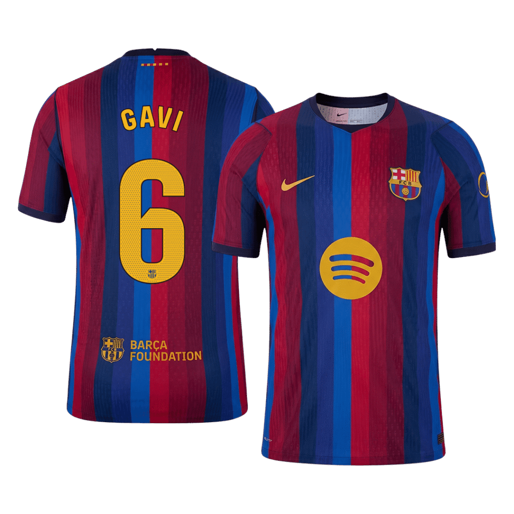 GAVI #6 Barcelona Home Match Jersey Player Version 2026/27 - Cancha Kits
