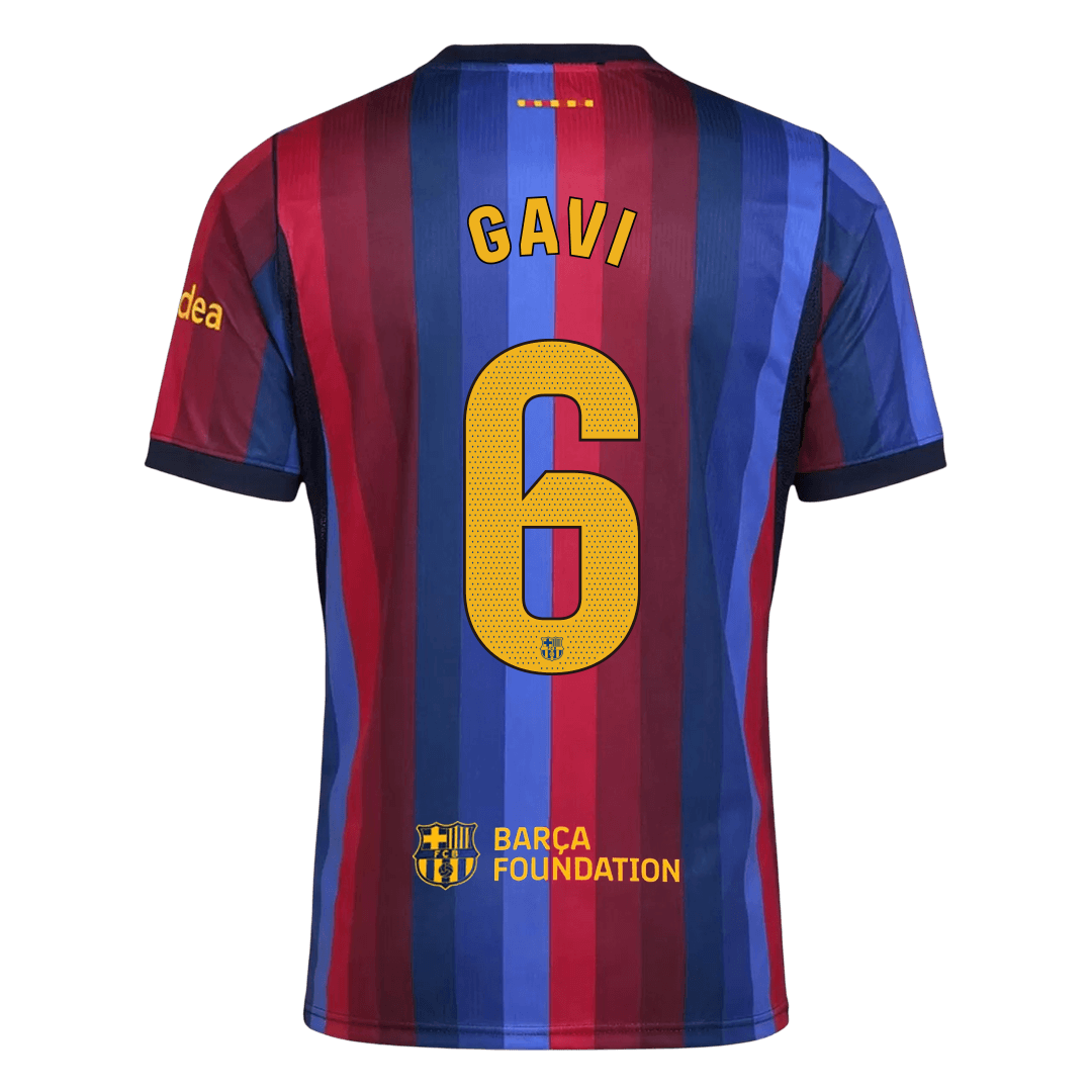 GAVI #6 Barcelona Home Jersey 2026/27 (back view)