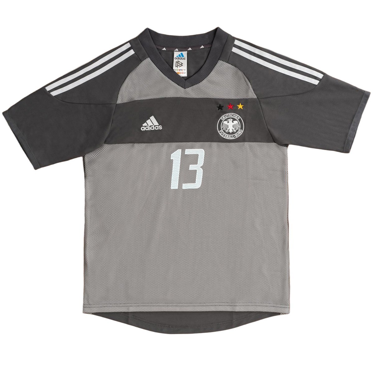 Ballack #13 Retro Germany Away Jersey World Cup 2002 (back view)