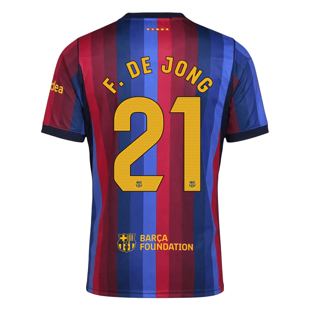 F. DE JONG #21 Barcelona Home Jersey 2026/27 (back view)