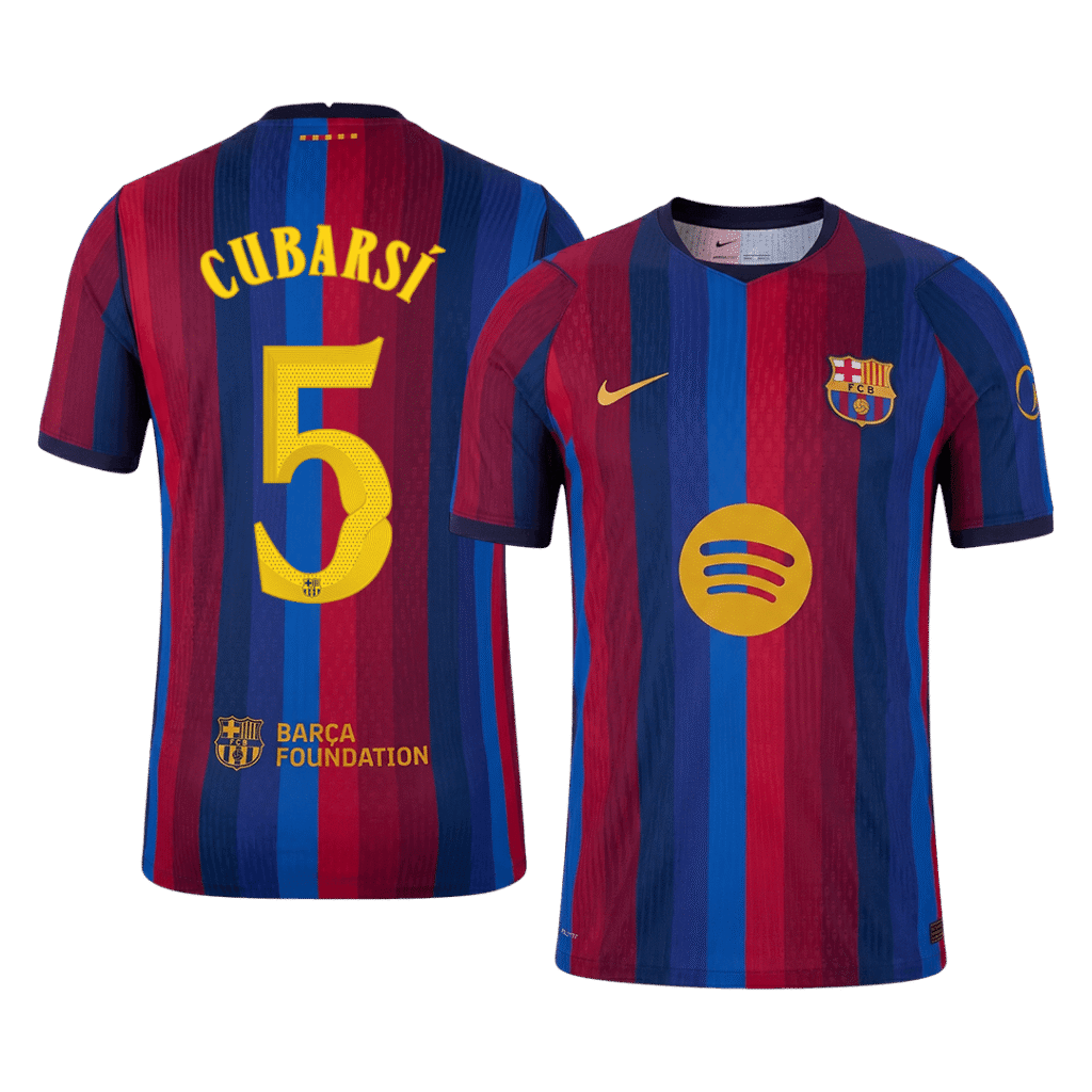 CUBARSÍ #5 Barcelona Home Match Jersey Player Version 2026/27 - Cancha Kits