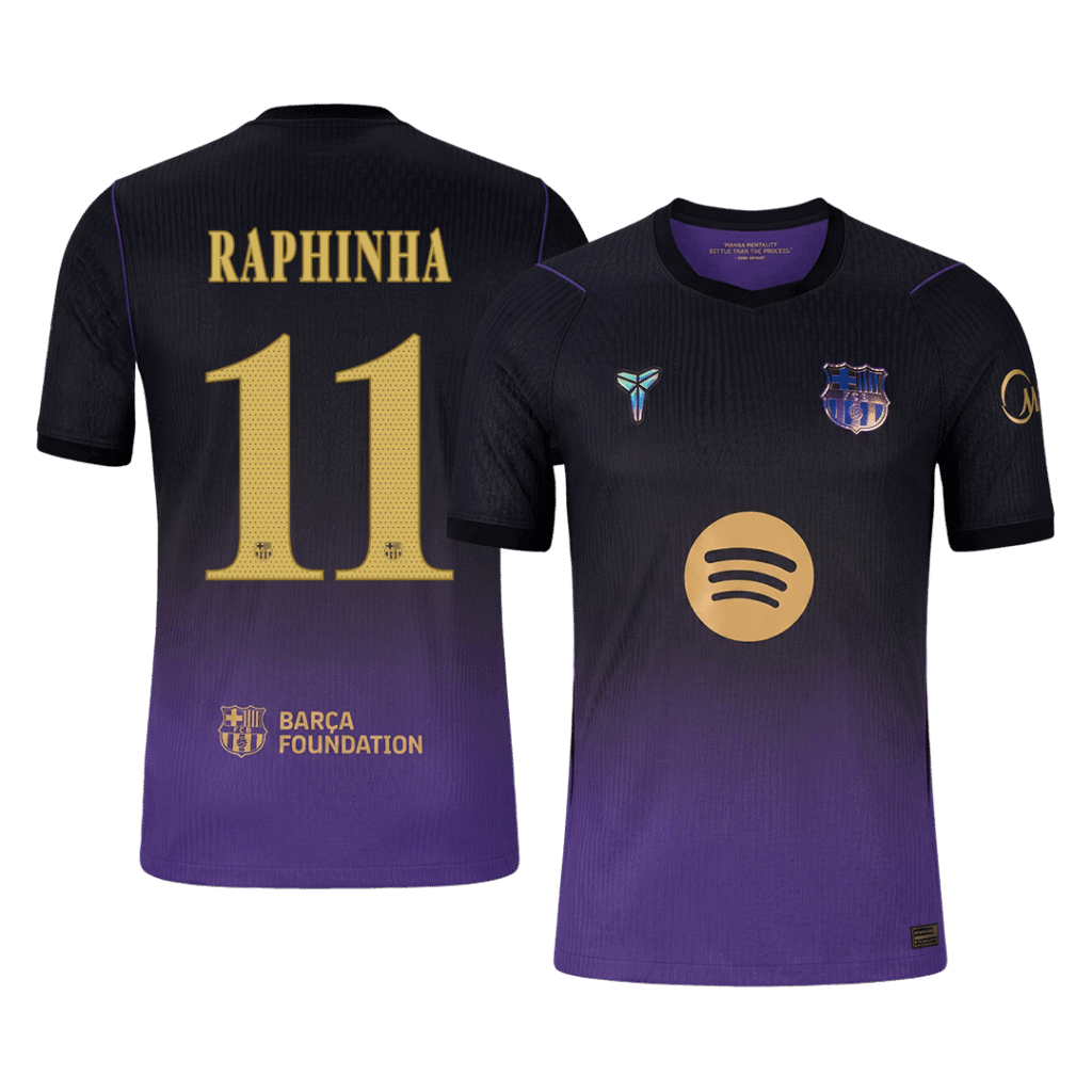 RAPHINHA #11 Barcelona Away Match Jersey Player Version 2026/27 - Cancha Kits