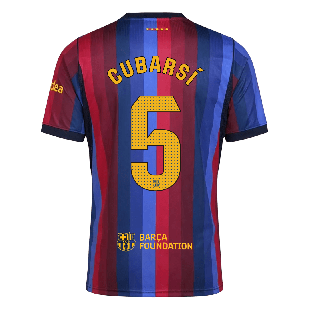 CUBARSÍ #5 Barcelona Home Jersey 2026/27 (back view)