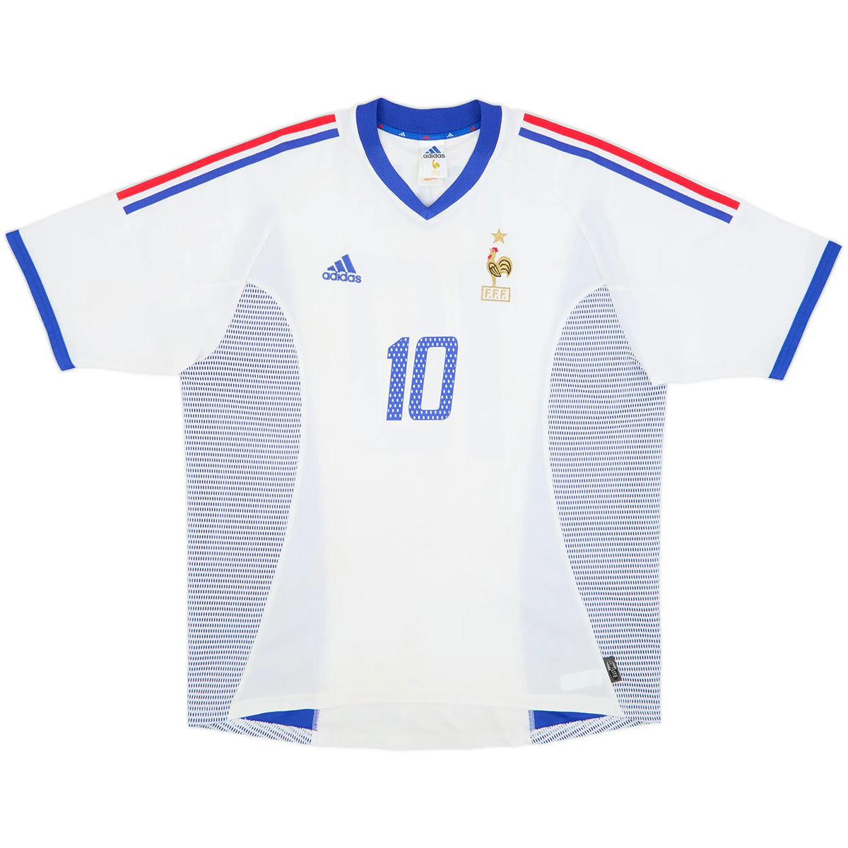 ZIDANE #10 Retro France Away Jersey World Cup 2002 (back view)