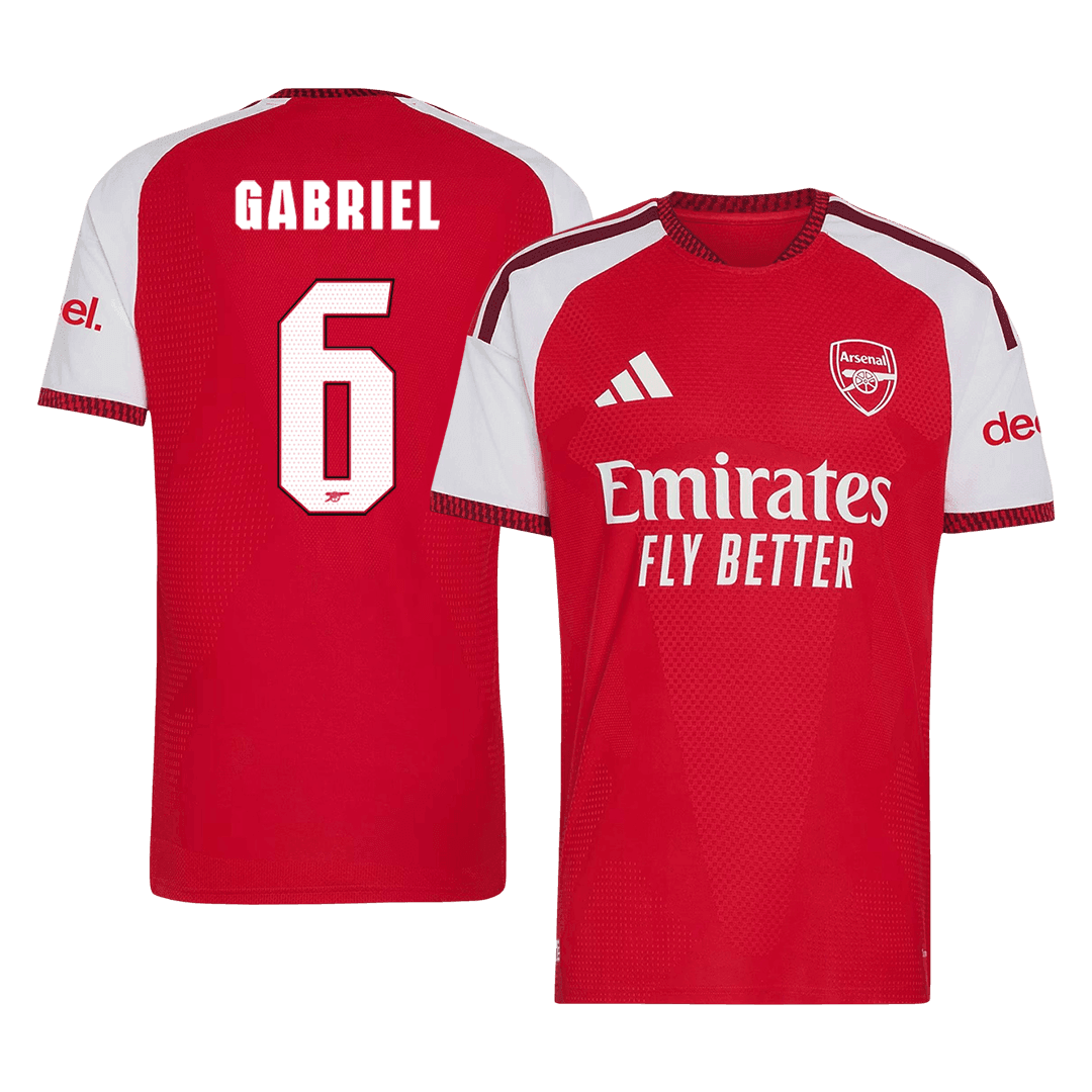 GABRIEL #6 Arsenal Home Match Jersey Player Version 2026/27 - UCL Font