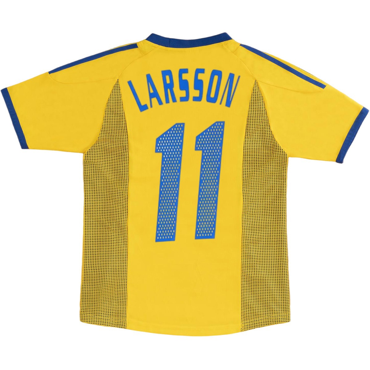 LARSSON #11 Retro Sweden Home Jersey World Cup 2002