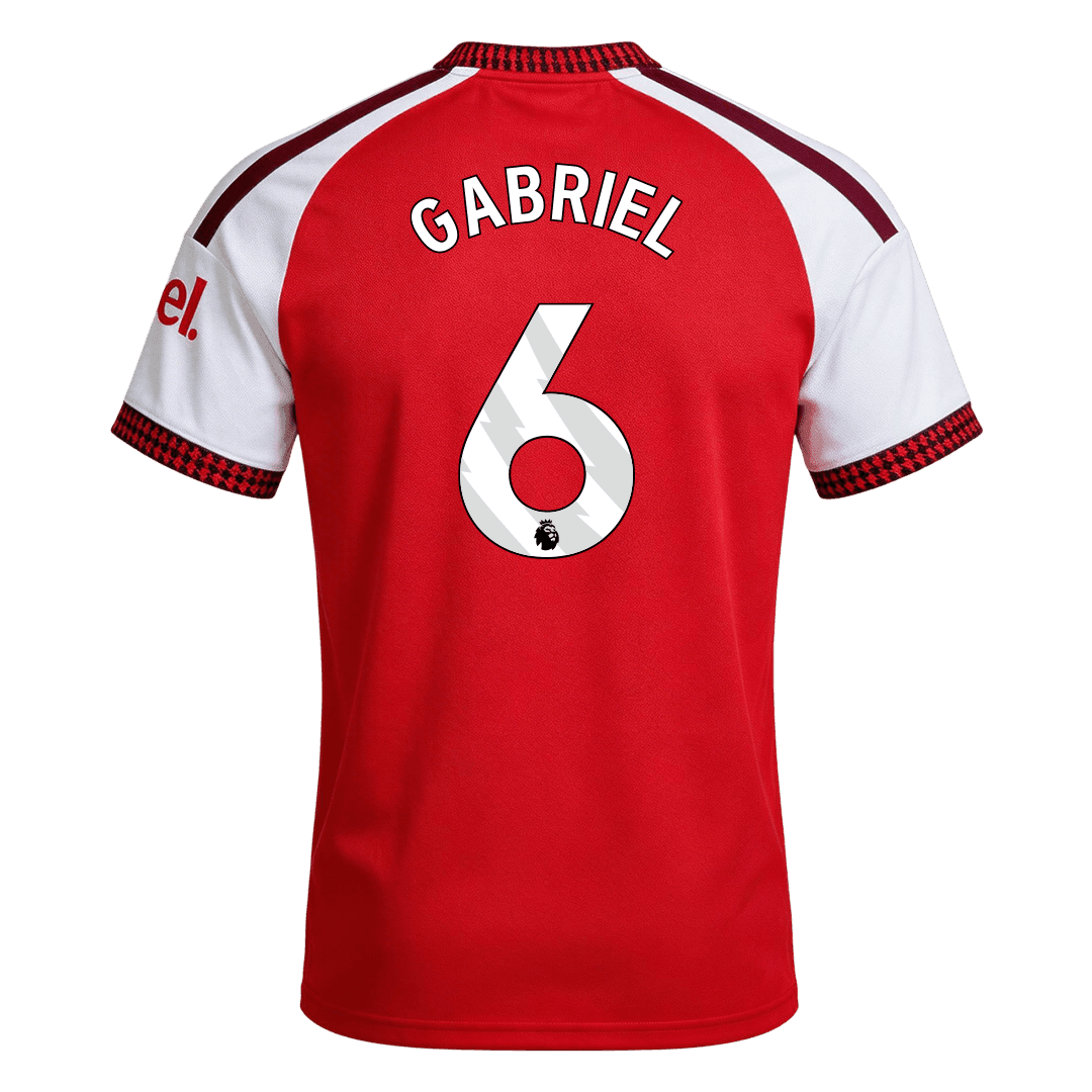 GABRIEL #6 Arsenal Home Match Jersey Player Version 2026/27 (back view)