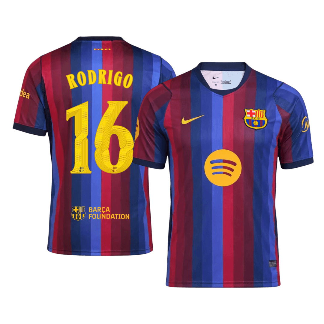 RODRIGO #16 Barcelona Home Jersey 2026/27