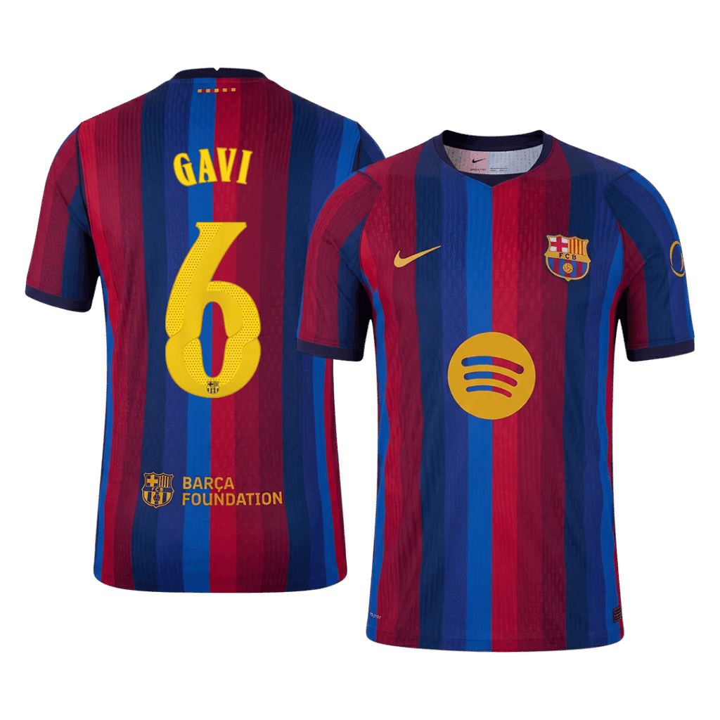 GAVI #6 Barcelona Home Match Jersey Player Version 2026/27 - Cancha Kits