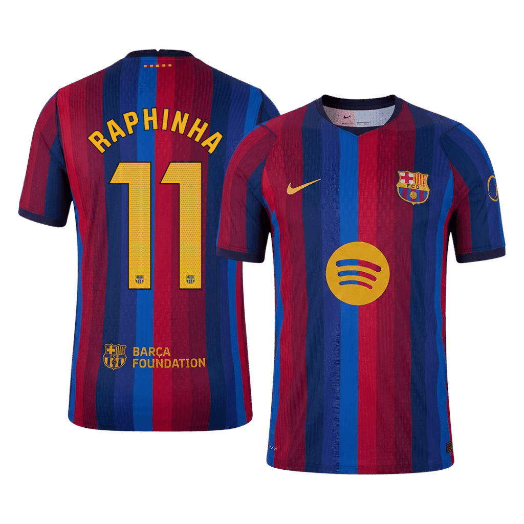 RAPHINHA #11 Barcelona Home Match Jersey Player Version 2026/27 - Cancha Kits