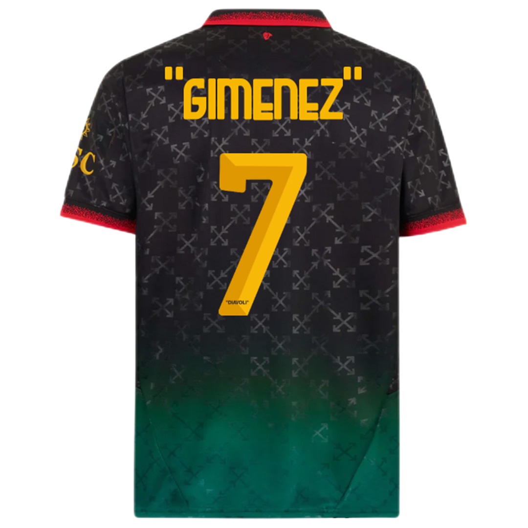 "GIMENEZ" #7 AC Milan Fourth Jersey — AC Milan Fourth Away 2024/25