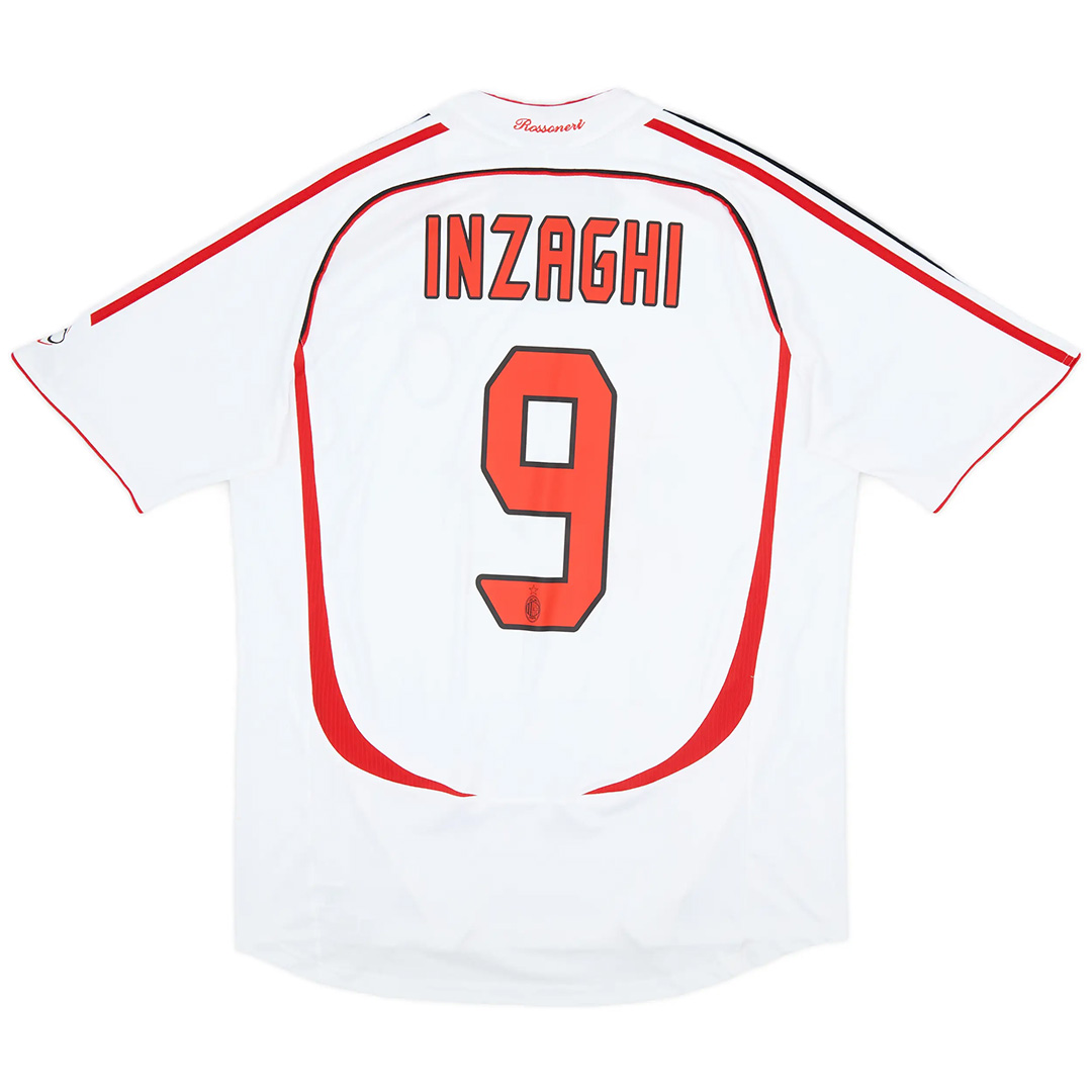 INZAGHI #9 Retro AC Milan UCL Final Away Jersey 2006/07 — AC Milan Away 2006/07