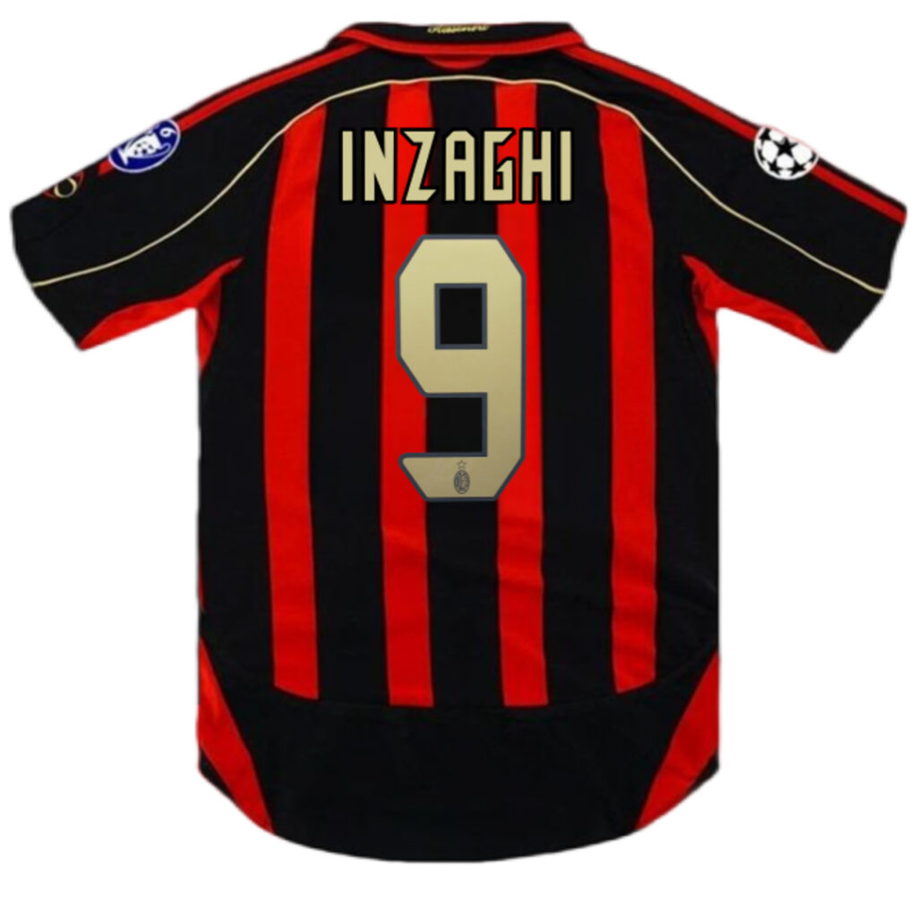 INZAGHI #9 Retro AC Milan UCL Home Jersey 2006/07 - Cancha Kits