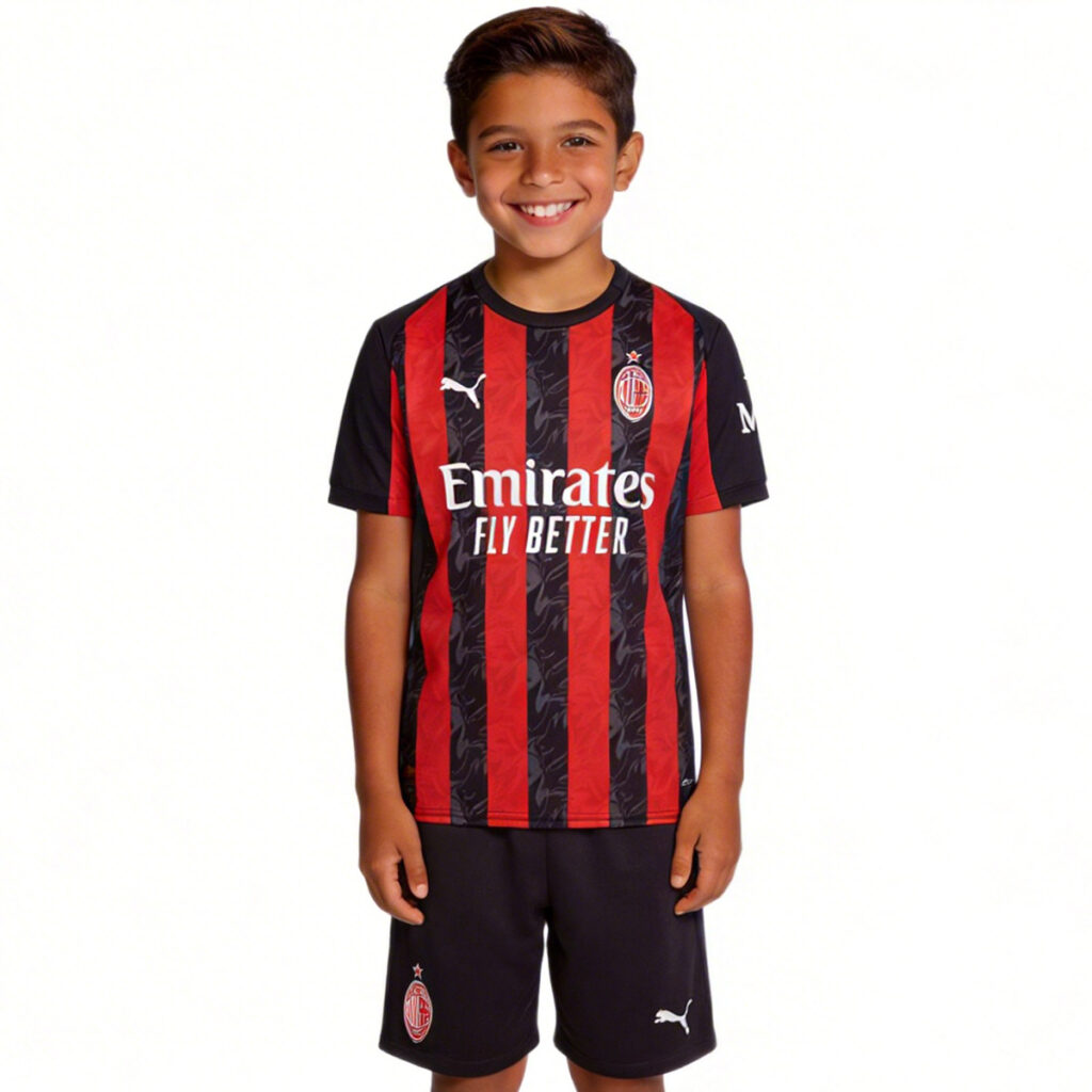 Kids AC Milan Home Jersey Kit 2025/26 - Cancha Kits