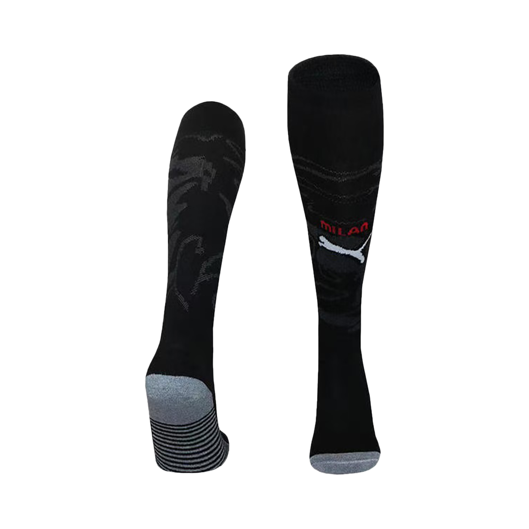 Kids AC Milan Home Soccer Socks - Black 2025/26 — AC Milan Home 2025/26