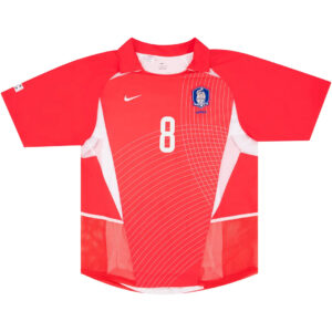 D H KIM #8 Retro South Korea Home Jersey 2002 - Cancha Kits