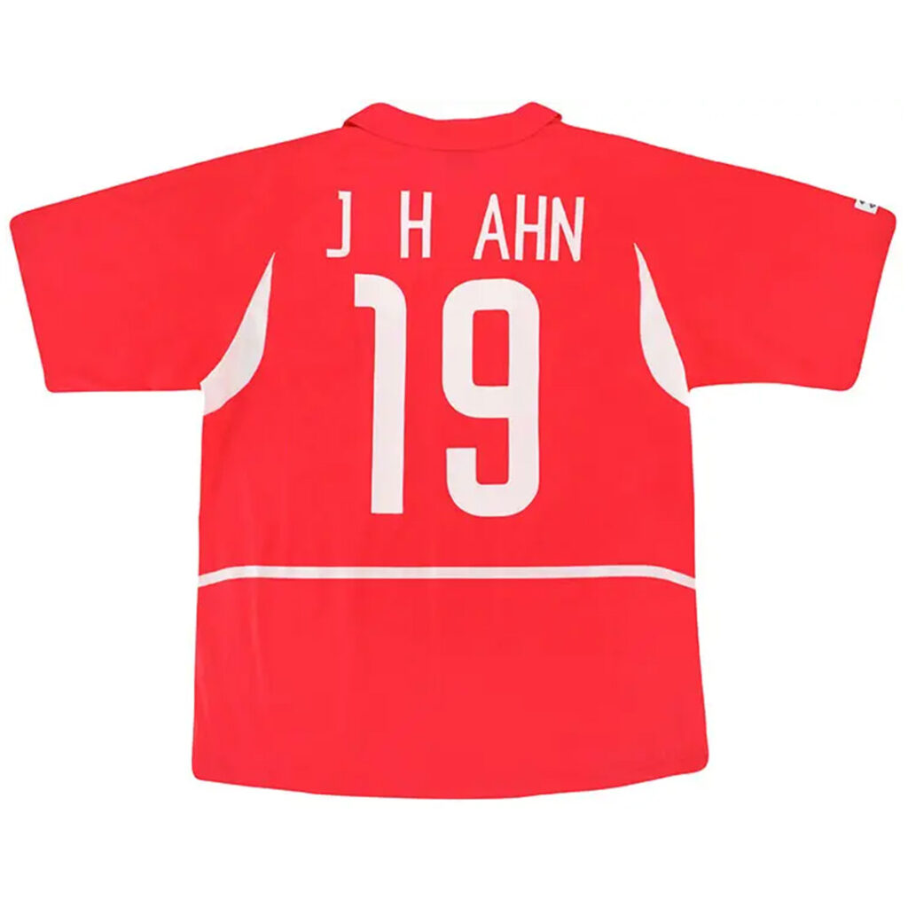 J H AHN #19 Retro South Korea Home Jersey 2002 - Cancha Kits