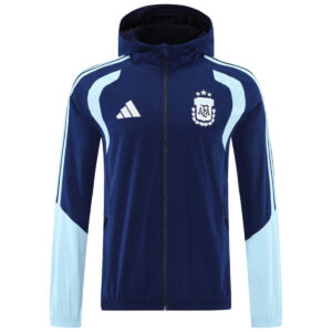 Argentina Windbreaker Hoodie Jacket Navy 2026 - Cancha Kits