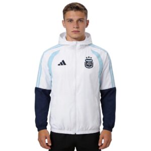 Argentina Windbreaker Hoodie Jacket White 2026 - Cancha Kits