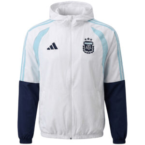 Argentina Windbreaker Hoodie Kit(Top+Pants) White 2026 - Cancha Kits