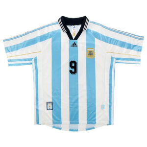 BATISTUTA #9 Retro Argentina Home Jersey World Cup 1998 - Cancha Kits