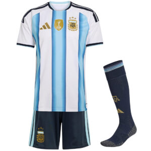 Kids Argentina Home Jersey Full Kit World Cup 2026 - Cancha Kits