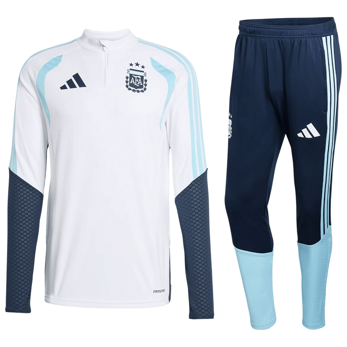 Kids Argentina Training Tracksuit Kit(Jacket+Pants) White 2026 — Argentina Training 2026