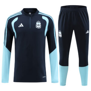 Kids Argentina Zipper Sweatshirt Kit(Top+Pants) Navy 2026 - Cancha Kits
